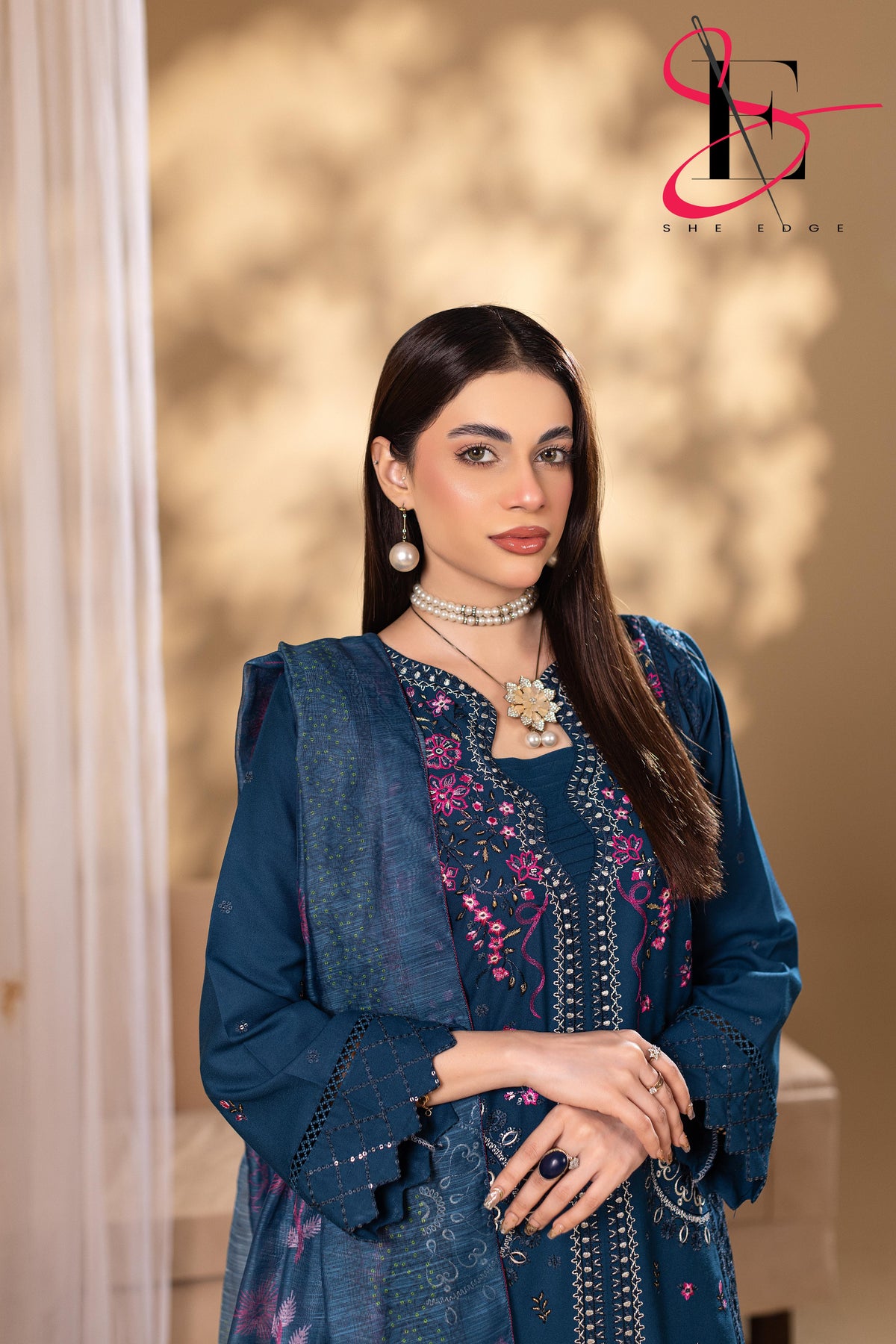 Three Piece Stitched Embroidered Suit - Winters 2025