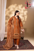 Three Piece Stitched Embroidered Suit - Winters 2025