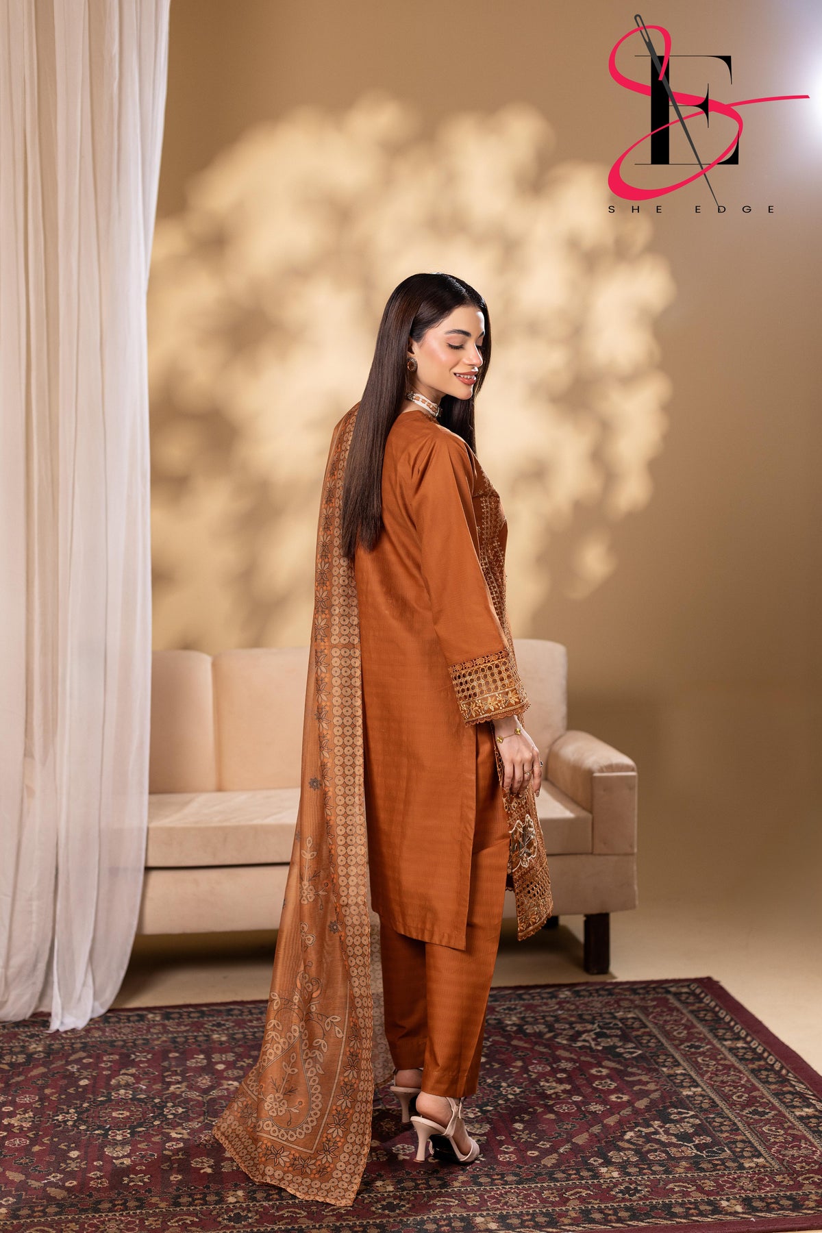 Three Piece Stitched Embroidered Suit - Winters 2025