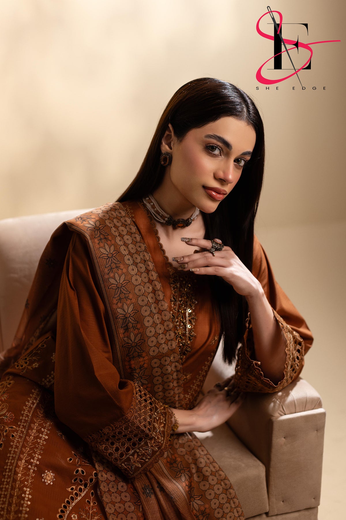 Three Piece Stitched Embroidered Suit - Winters 2025