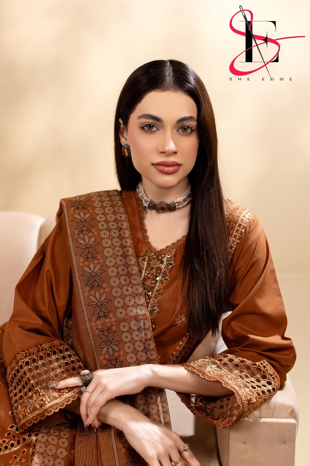 Three Piece Stitched Embroidered Suit - Winters 2025