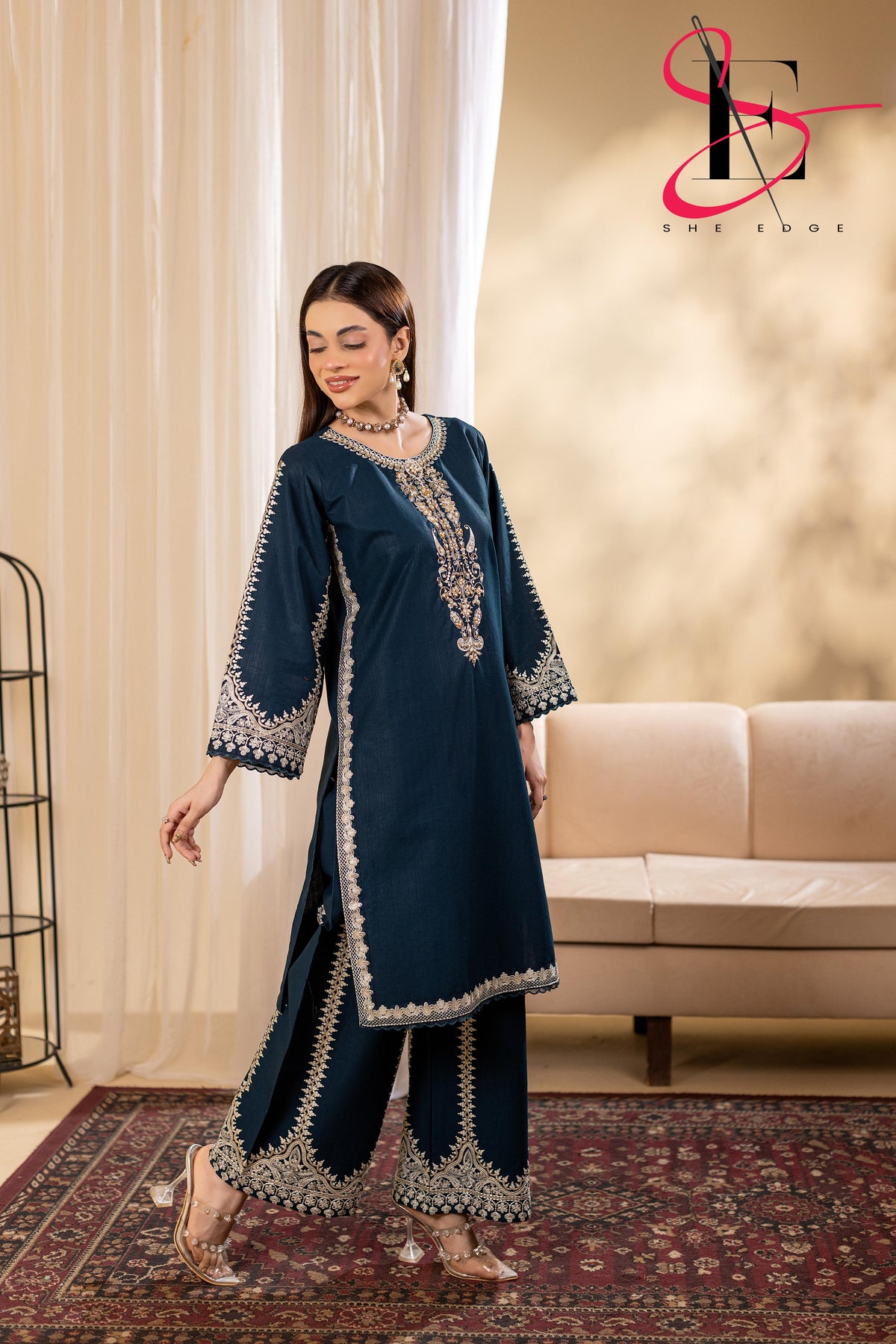 Three Piece Stitched Embroidered Suit - Winters 2025
