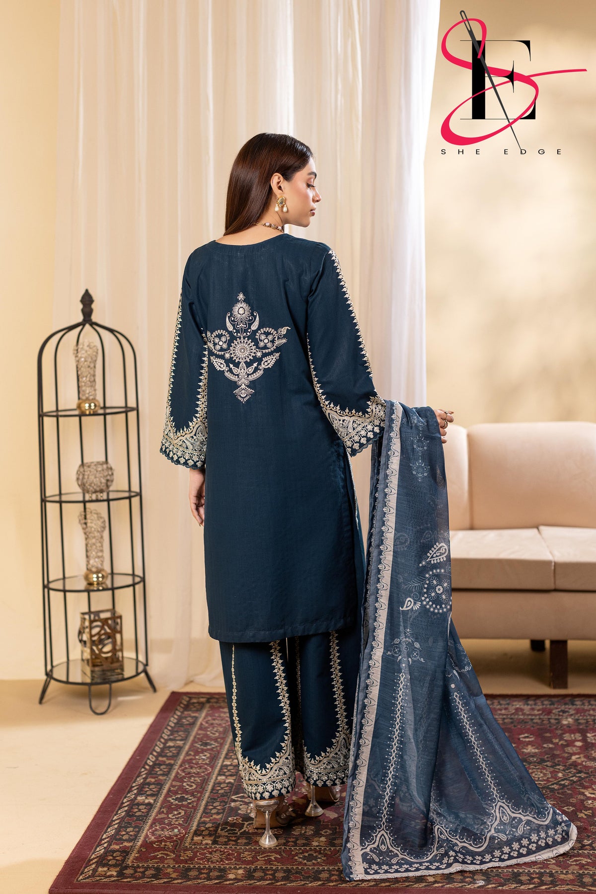 Three Piece Stitched Embroidered Suit - Winters 2025