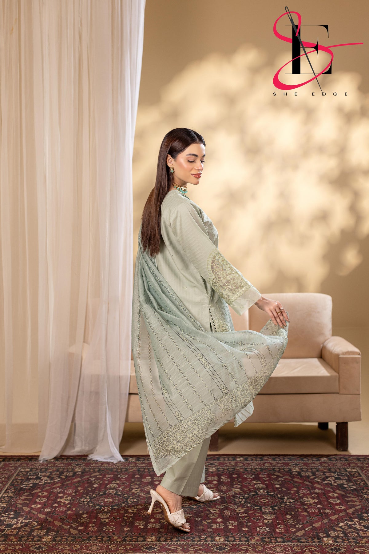 Three Piece Stitched Embroidered Suit - Winters 2025