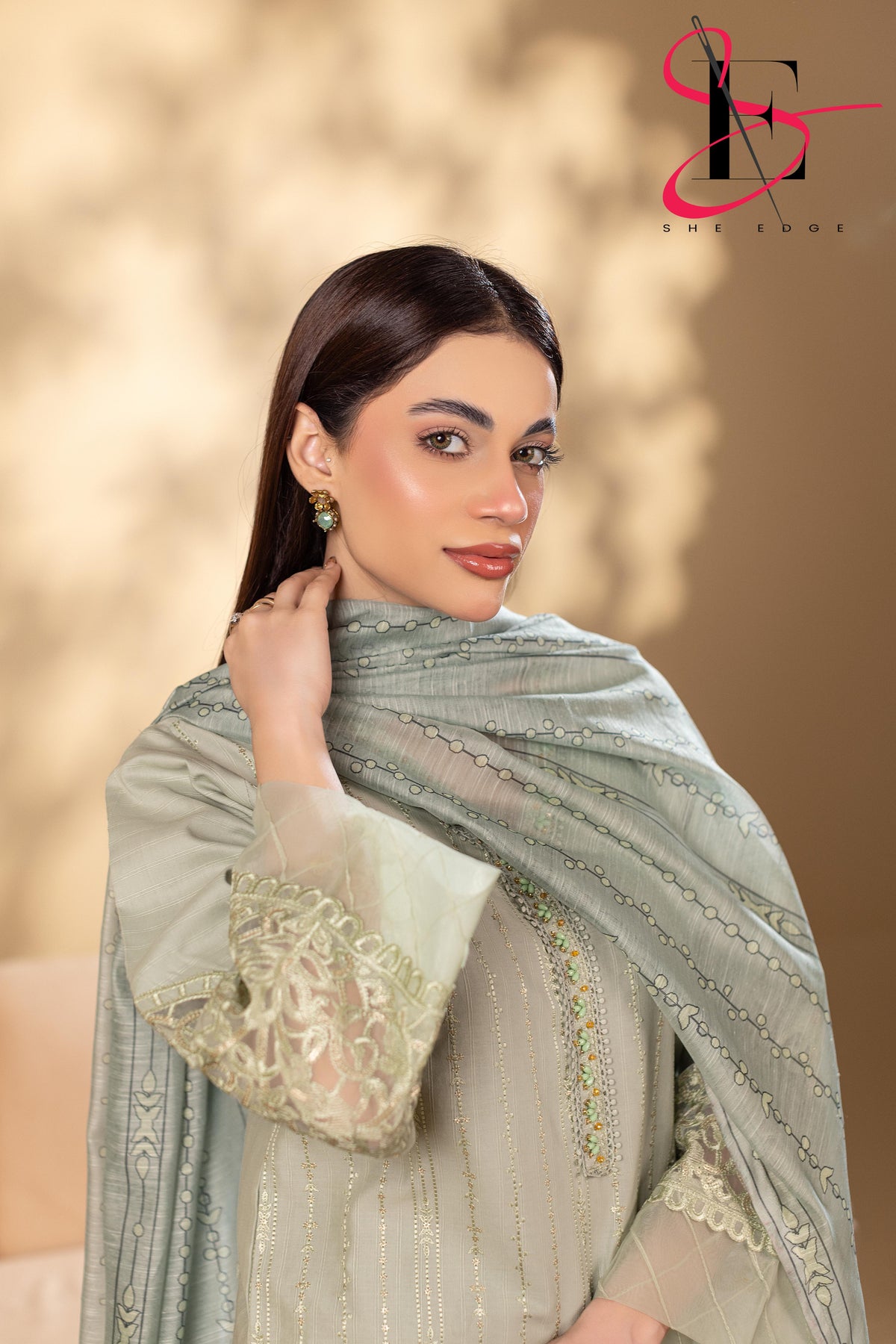 Three Piece Stitched Embroidered Suit - Winters 2025
