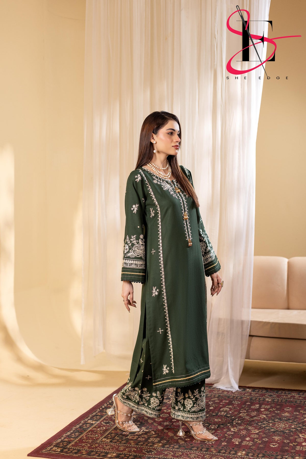 Three Piece Stitched Embroidered Suit - Winters 2025