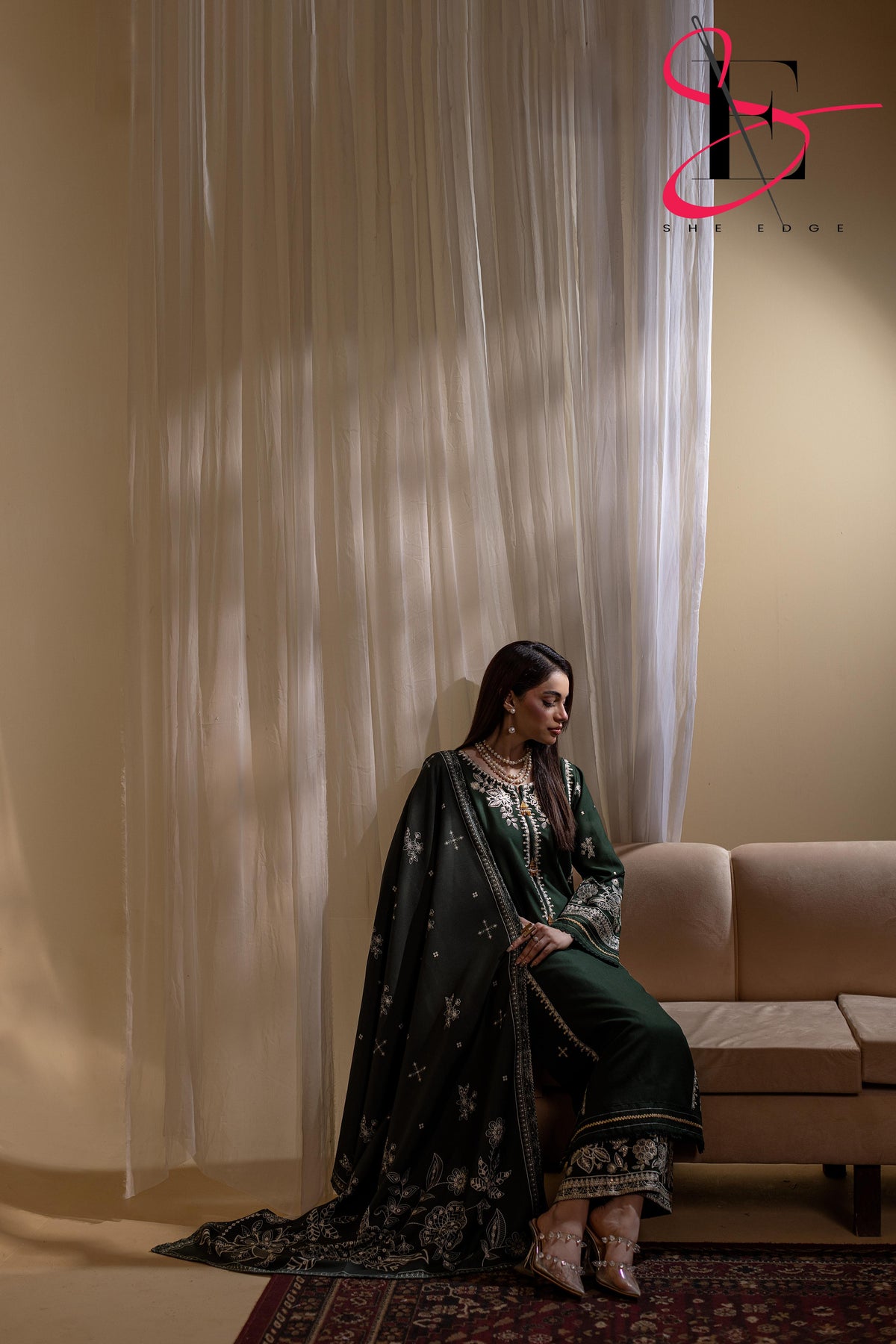 Three Piece Stitched Embroidered Suit - Winters 2025