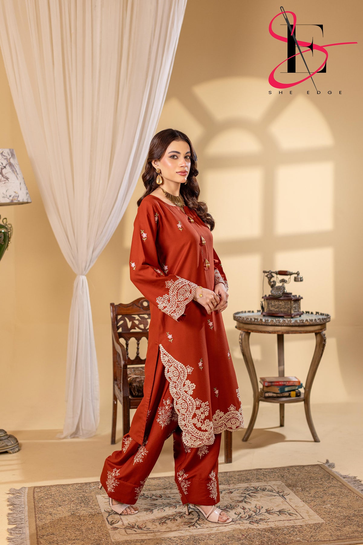 Three Piece Stitched Embroidered Suit - Winters 2025