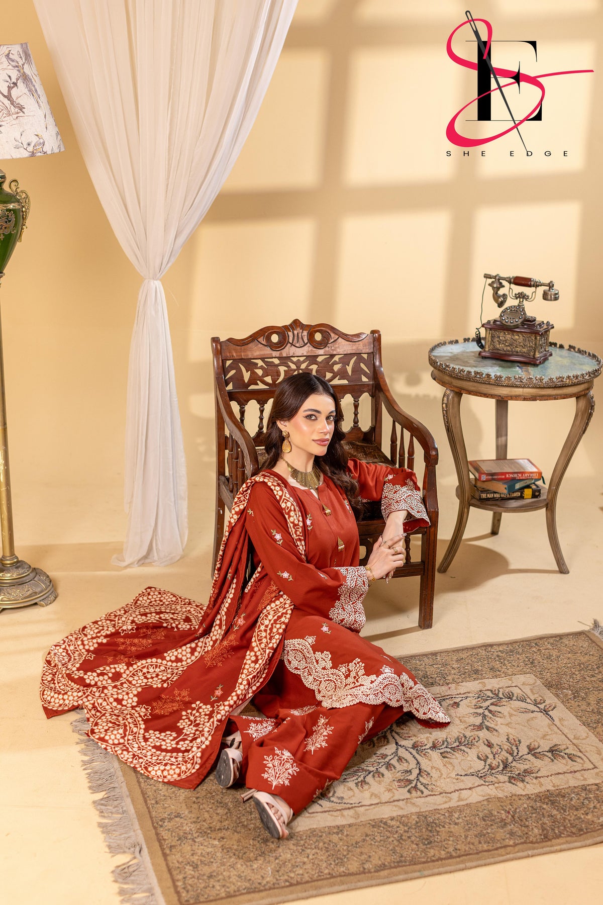 Three Piece Stitched Embroidered Suit - Winters 2025
