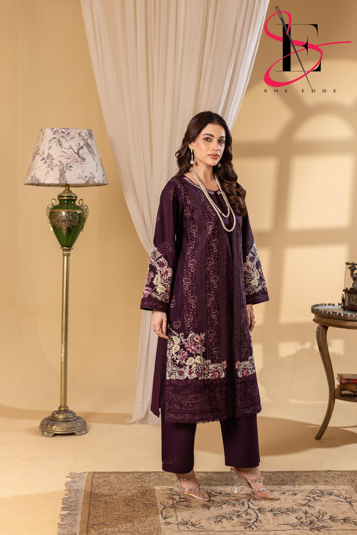 Three Piece Stitched Embroidered Suit - Winters 2025