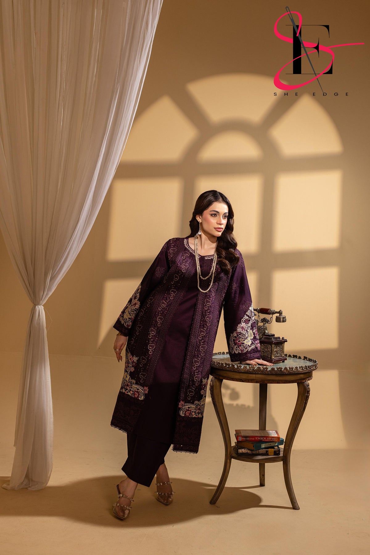 Three Piece Stitched Embroidered Suit - Winters 2025