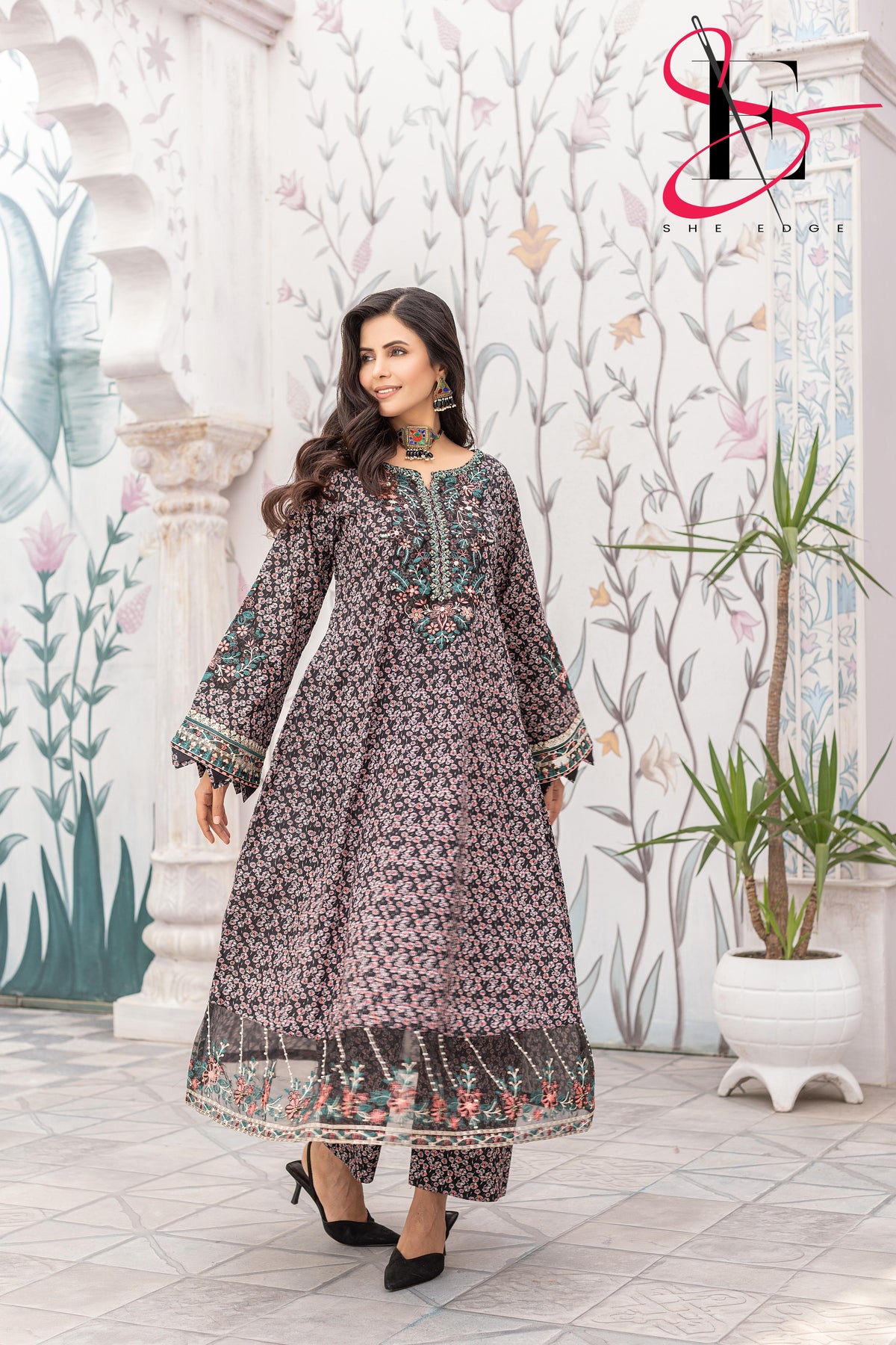 Three Piece Stitched Embroidered Suit - Winters 2025