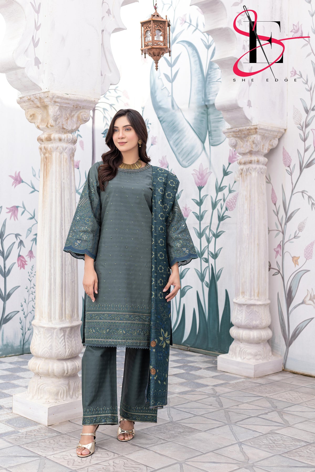 Three Piece Stitched Embroidered Suit - Winters 2025