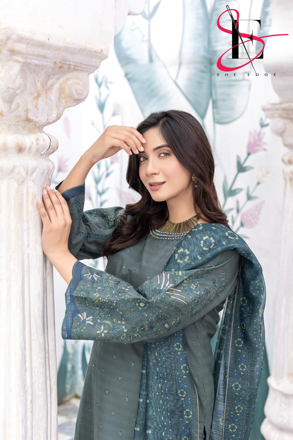 Three Piece Stitched Embroidered Suit - Winters 2025