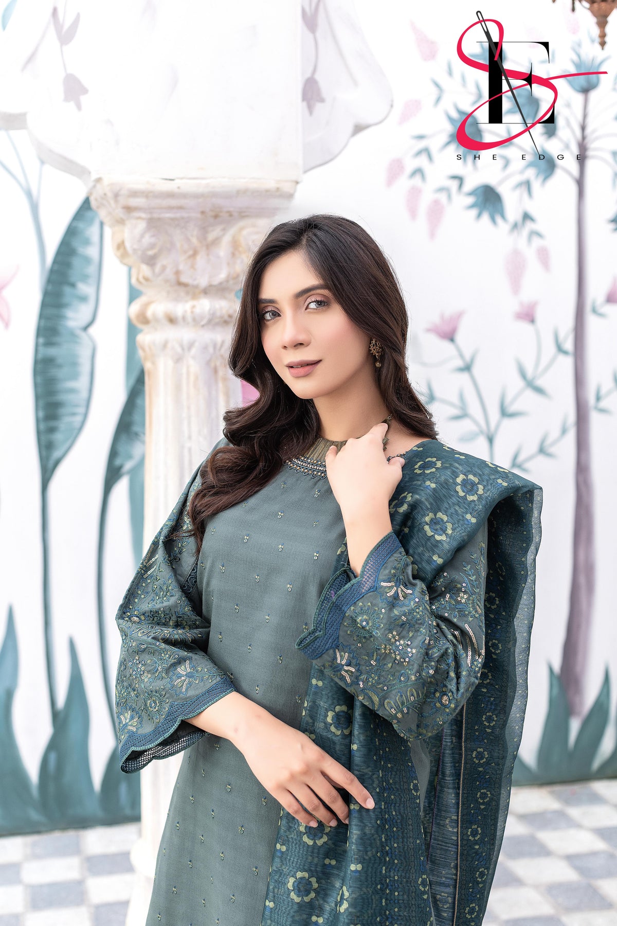 Three Piece Stitched Embroidered Suit - Winters 2025