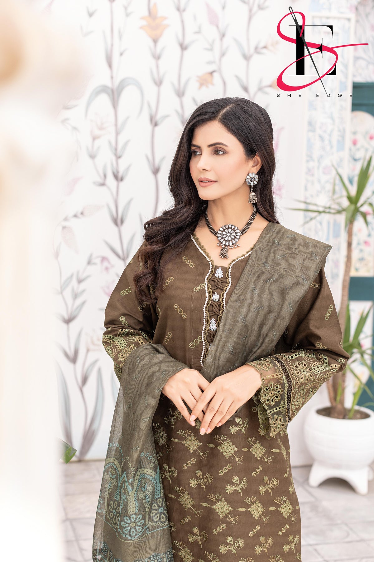 Three Piece Stitched Embroidered Suit - Winters 2025