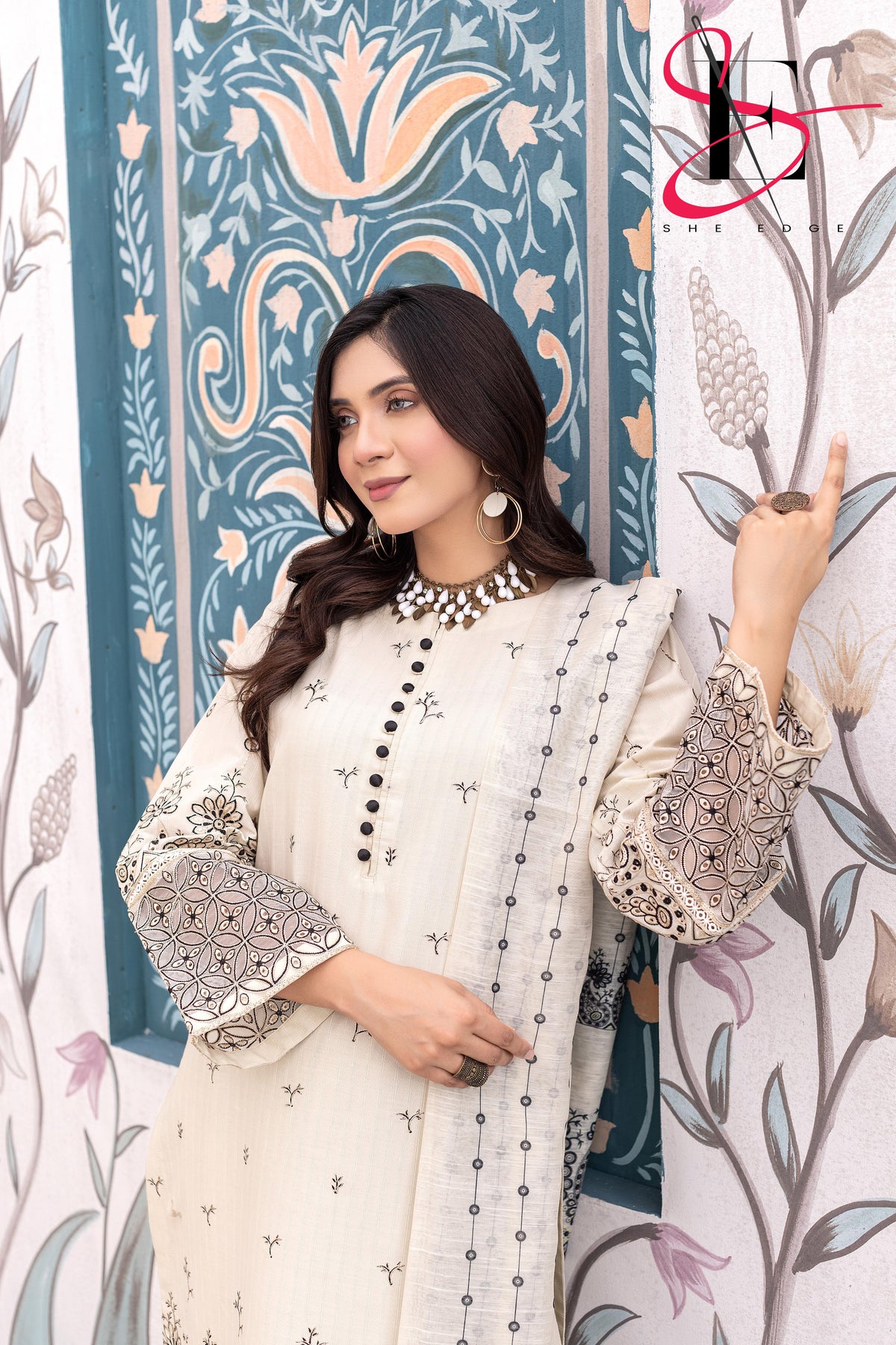 Three Piece Stitched Embroidered Suit - Winters 2025