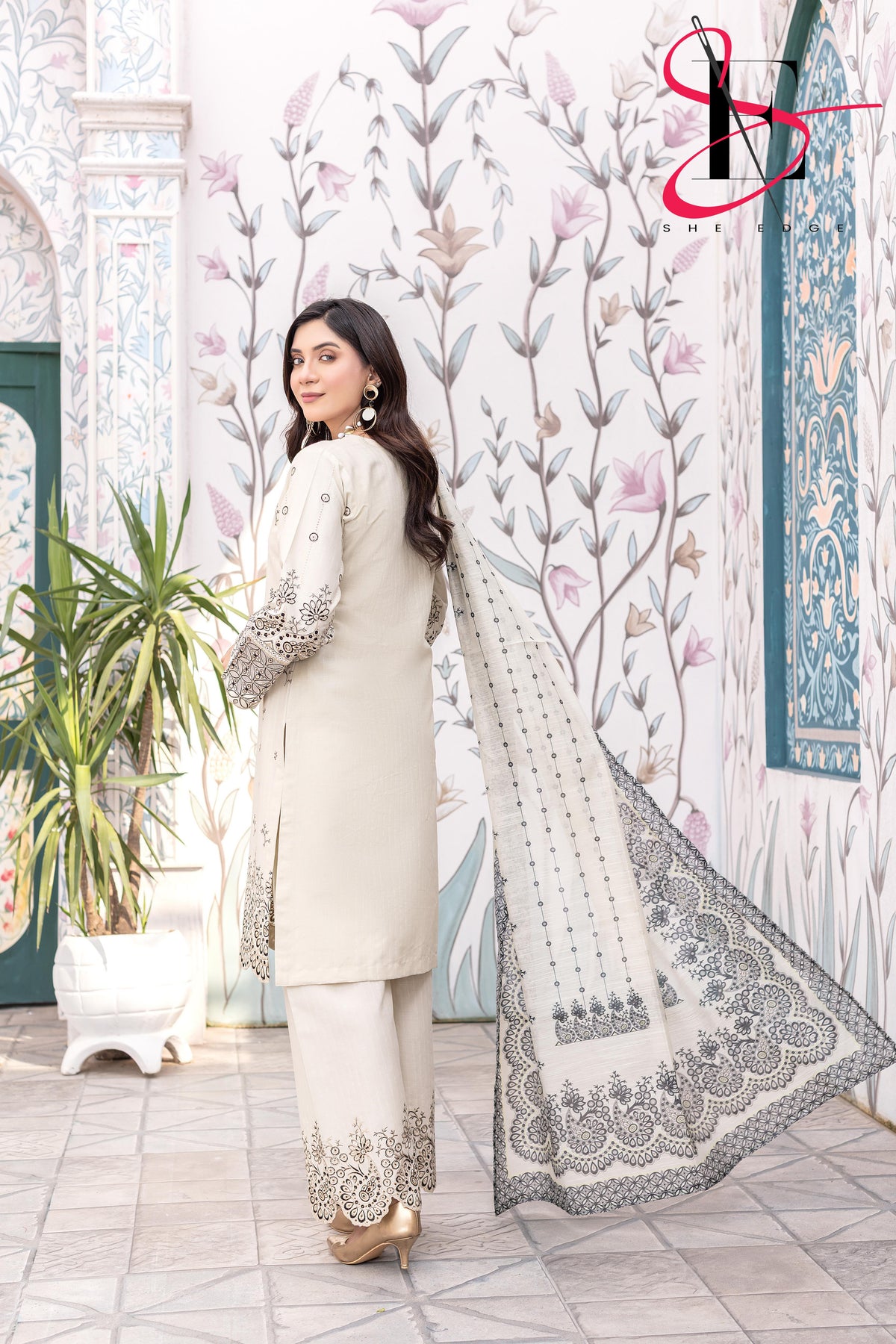 Three Piece Stitched Embroidered Suit - Winters 2025