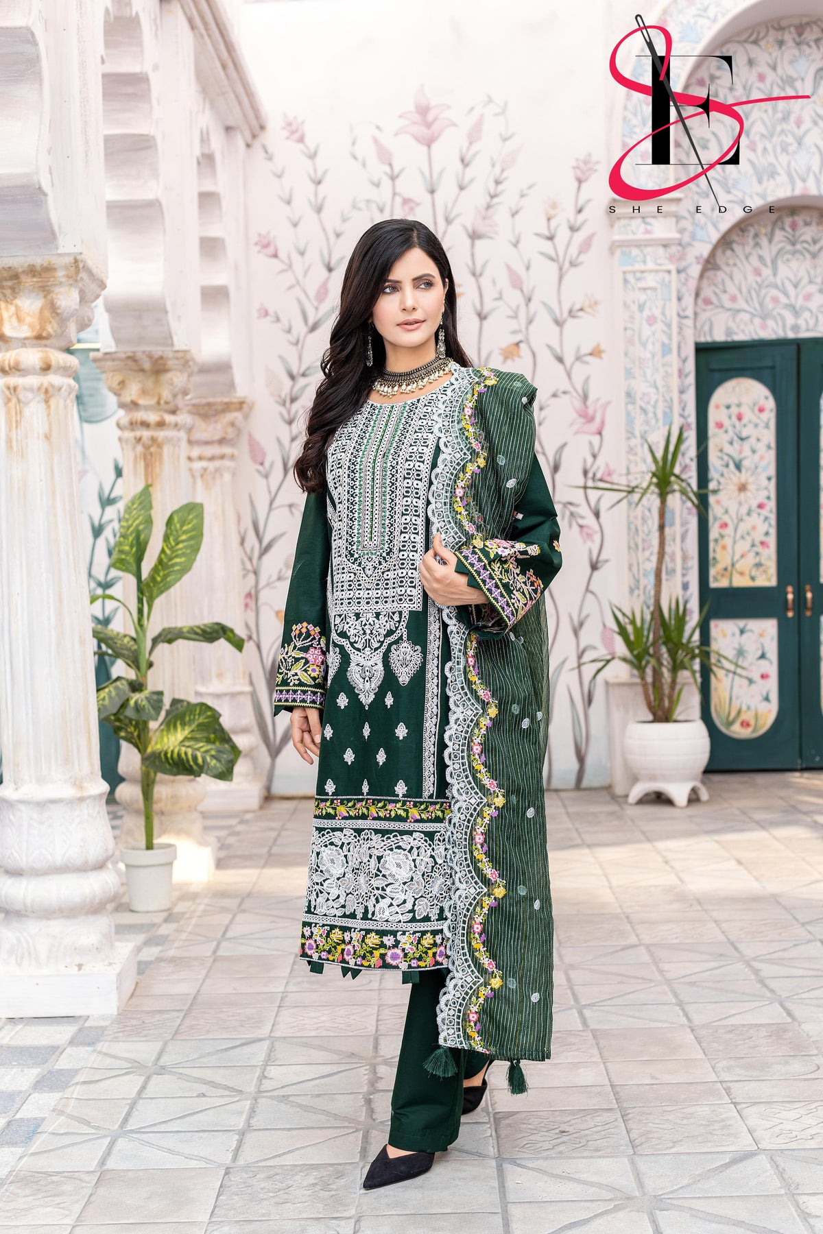 Three Piece Stitched Embroidered Suit - Winters 2025