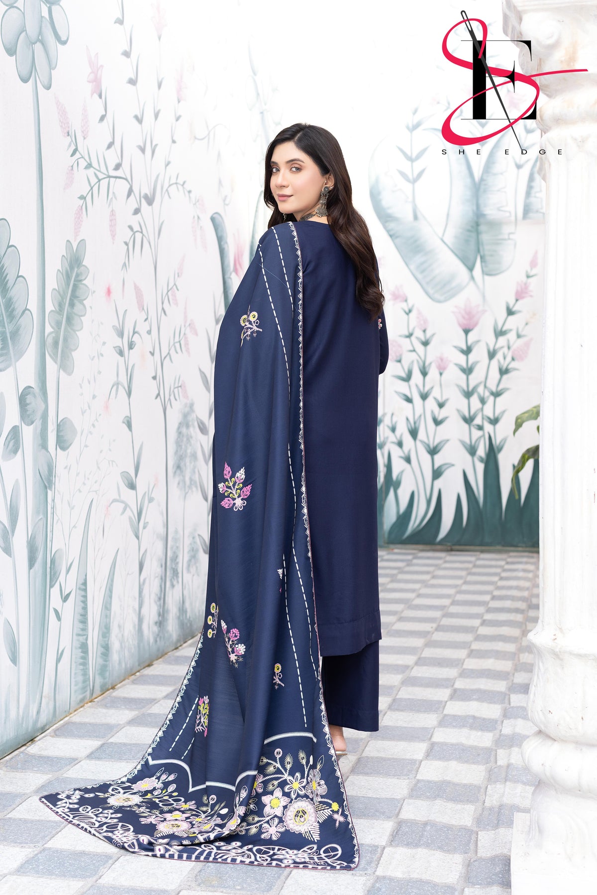 Three Piece Stitched Embroidered Suit - Winters 2025