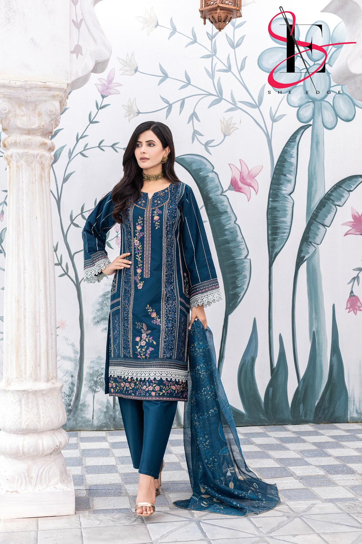 Three Piece Stitched Embroidered Suit - Winters 2025