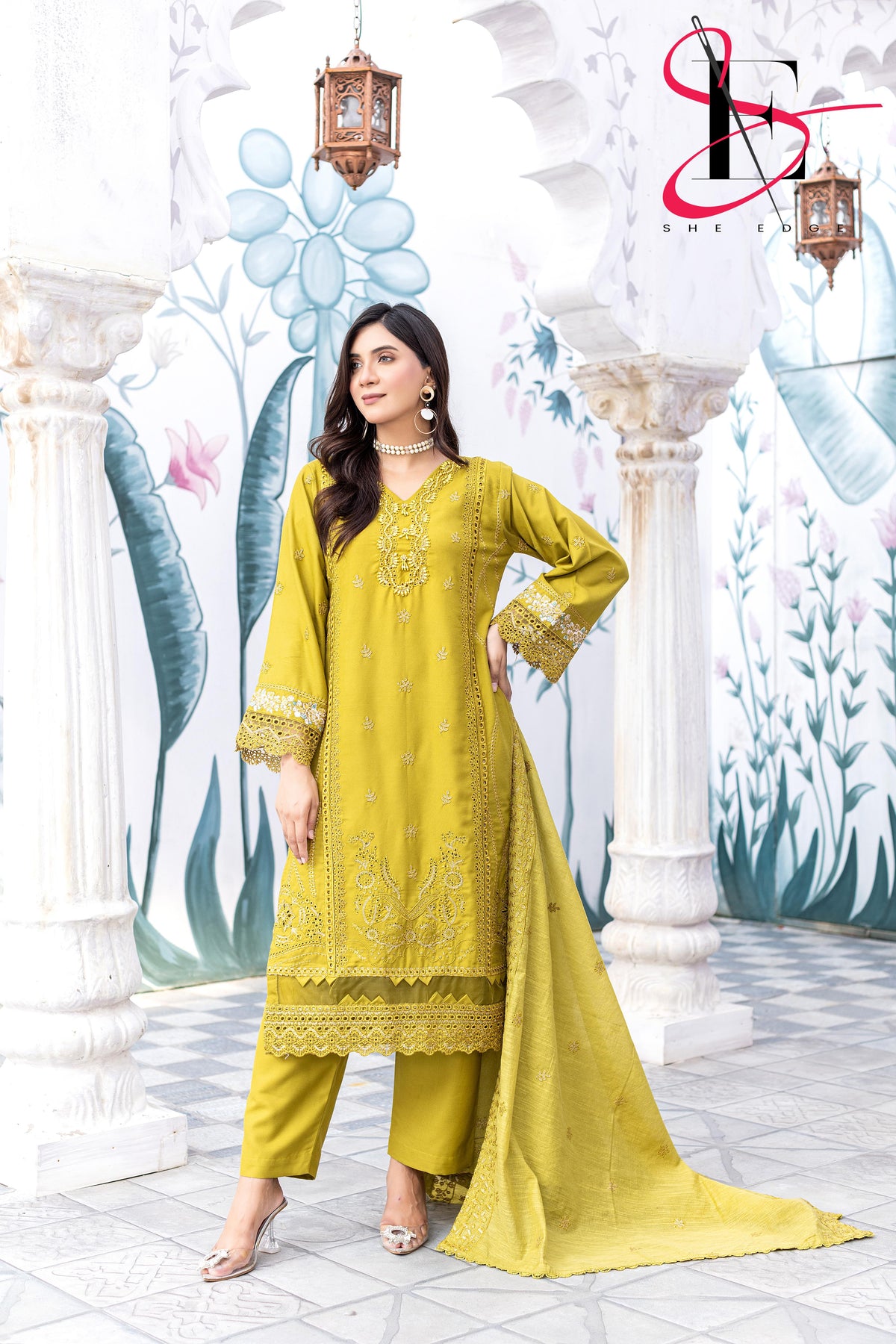 Three Piece Stitched Embroidered Suit - Winters 2025