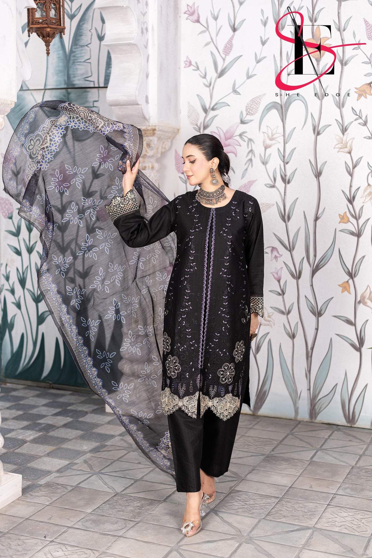 Three Piece Stitched Embroidered Suit - Winters 2025