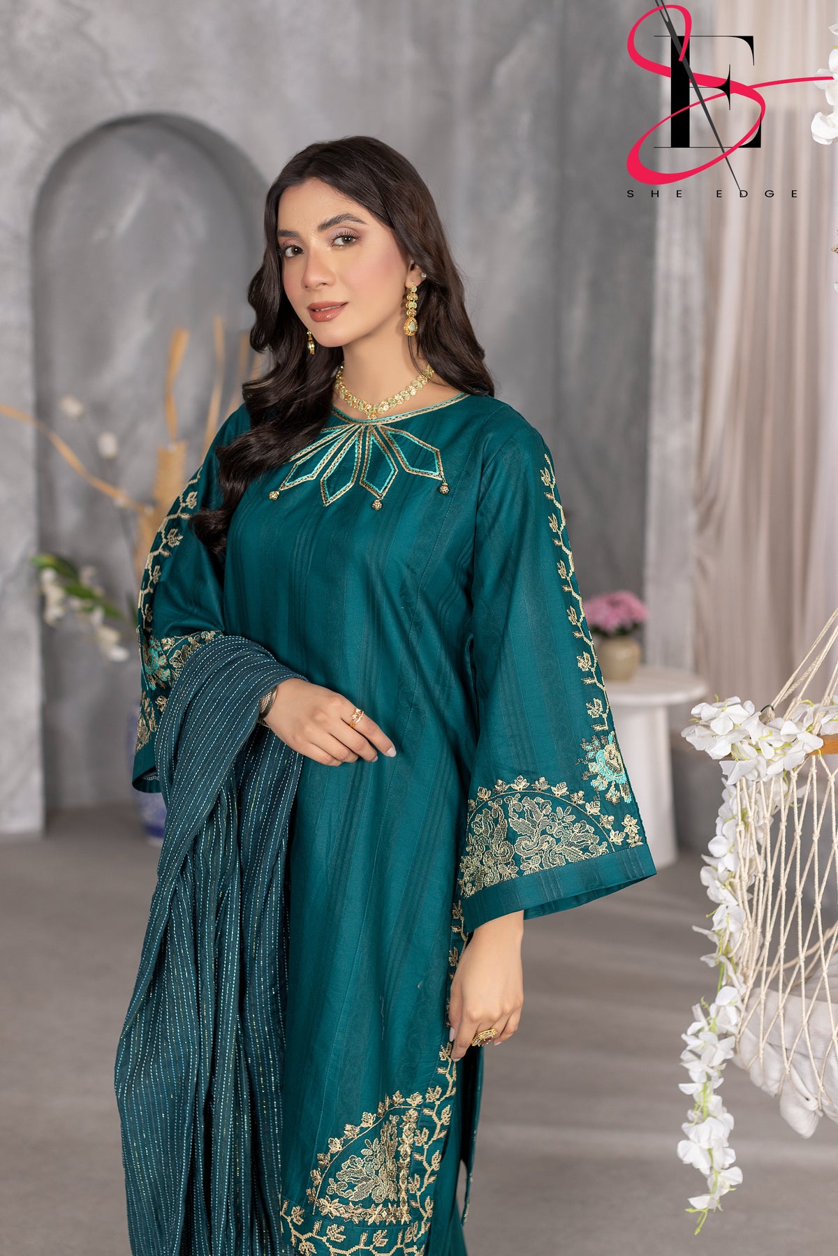 Three Piece Stitched Embroidered Suit - Summers 2025