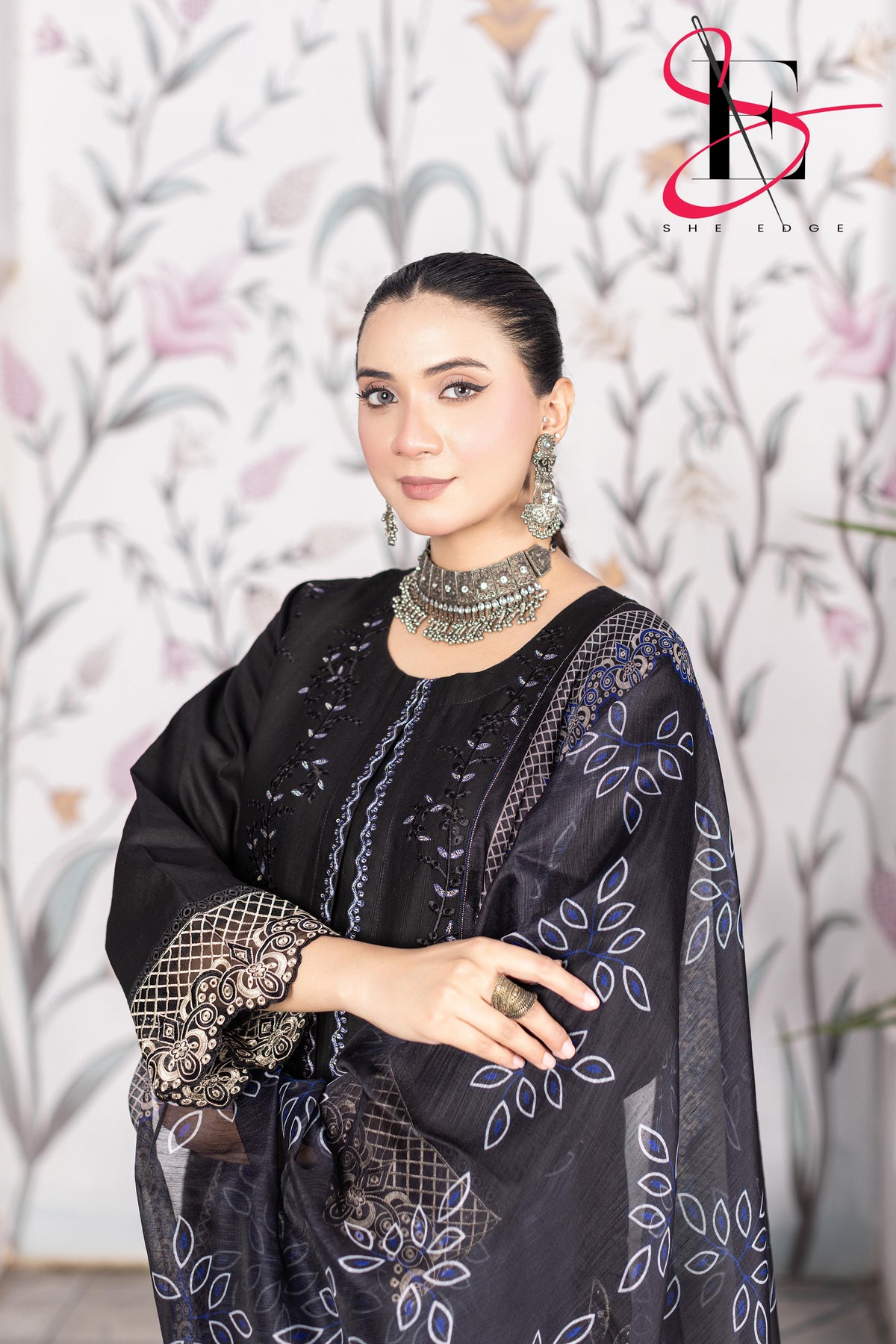 Three Piece Stitched Embroidered Suit - Winters 2025