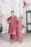Three Piece Stitched Embroidered Suit - Winters 2025