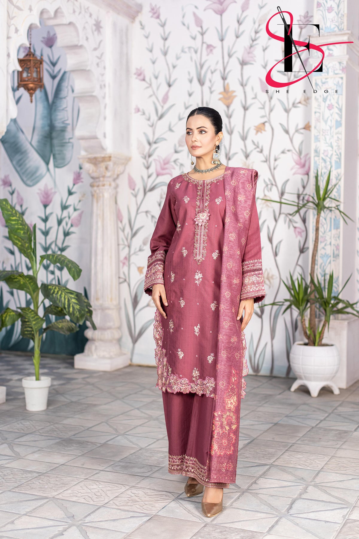 Three Piece Stitched Embroidered Suit - Winters 2025