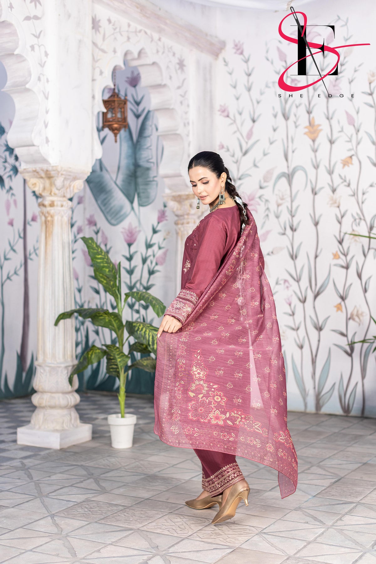 Three Piece Stitched Embroidered Suit - Winters 2025