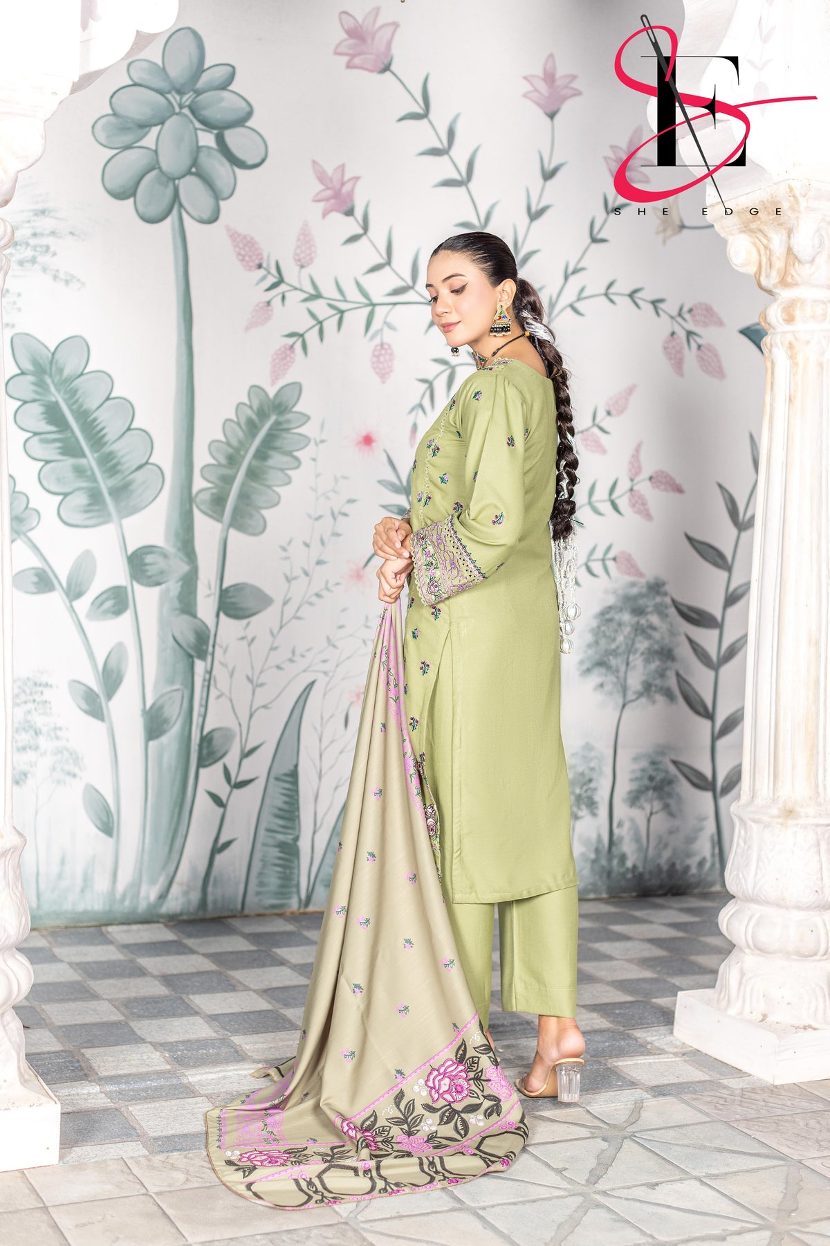 Three Piece Stitched Embroidered Suit - Winters 2025