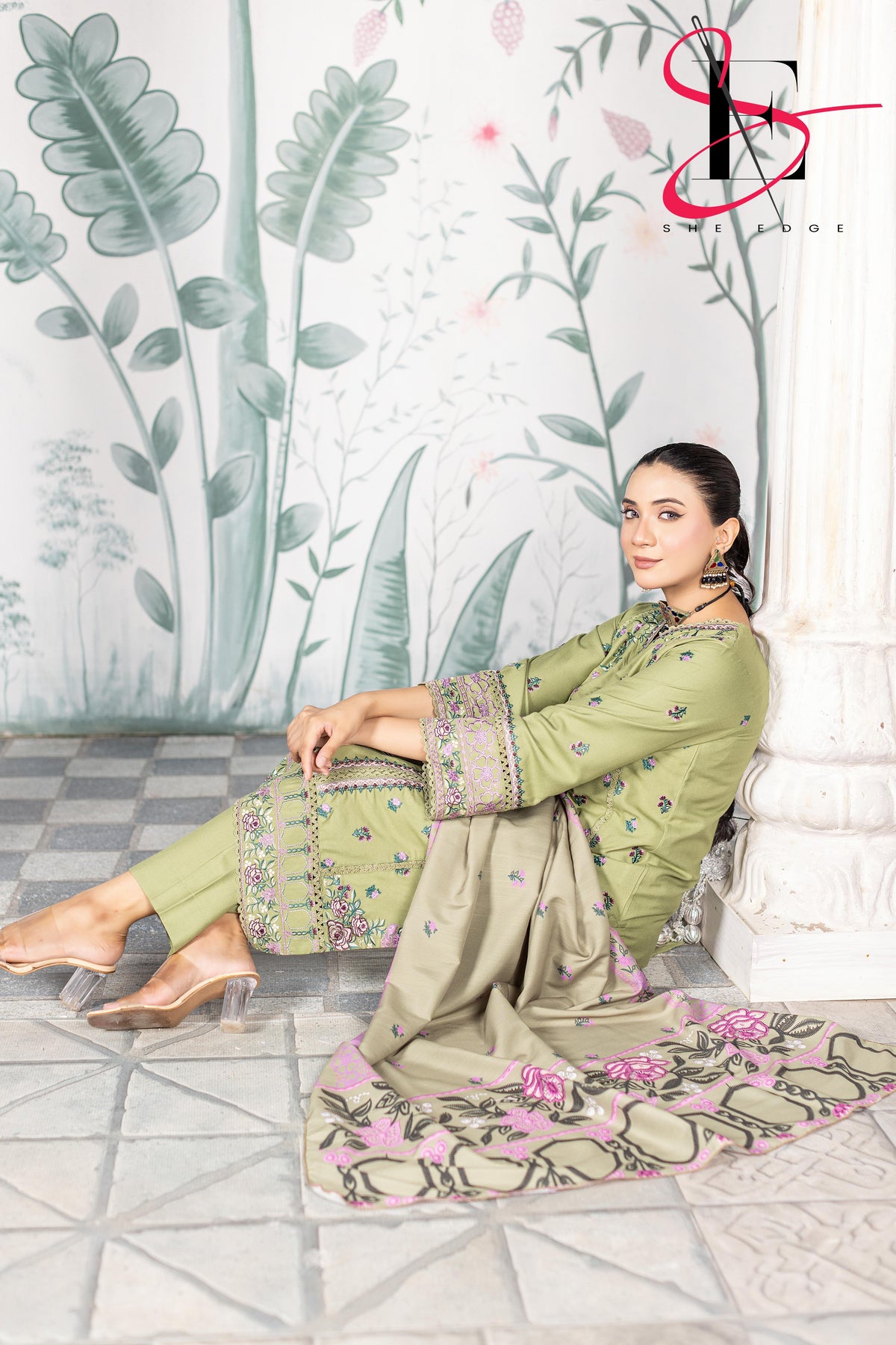 Three Piece Stitched Embroidered Suit - Winters 2025