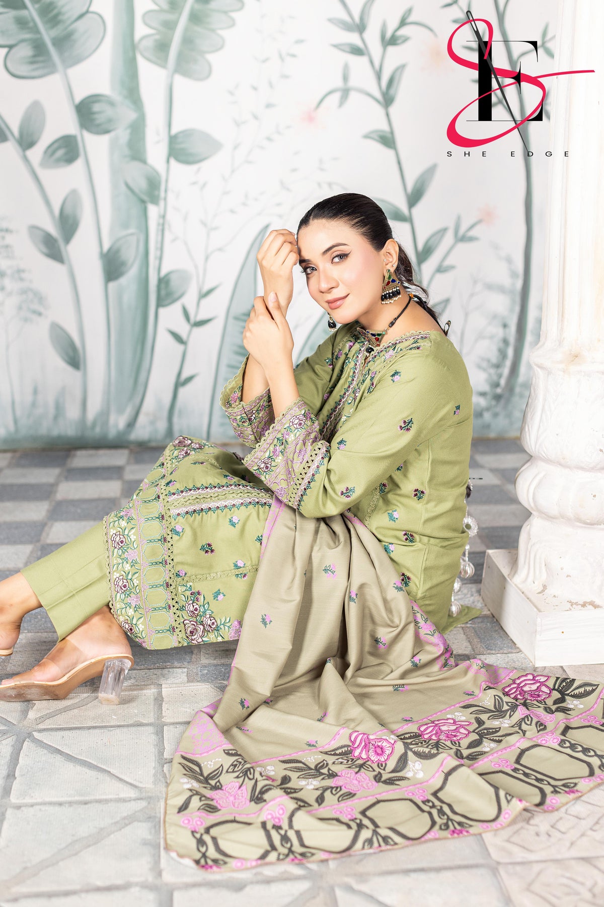 Three Piece Stitched Embroidered Suit - Winters 2025