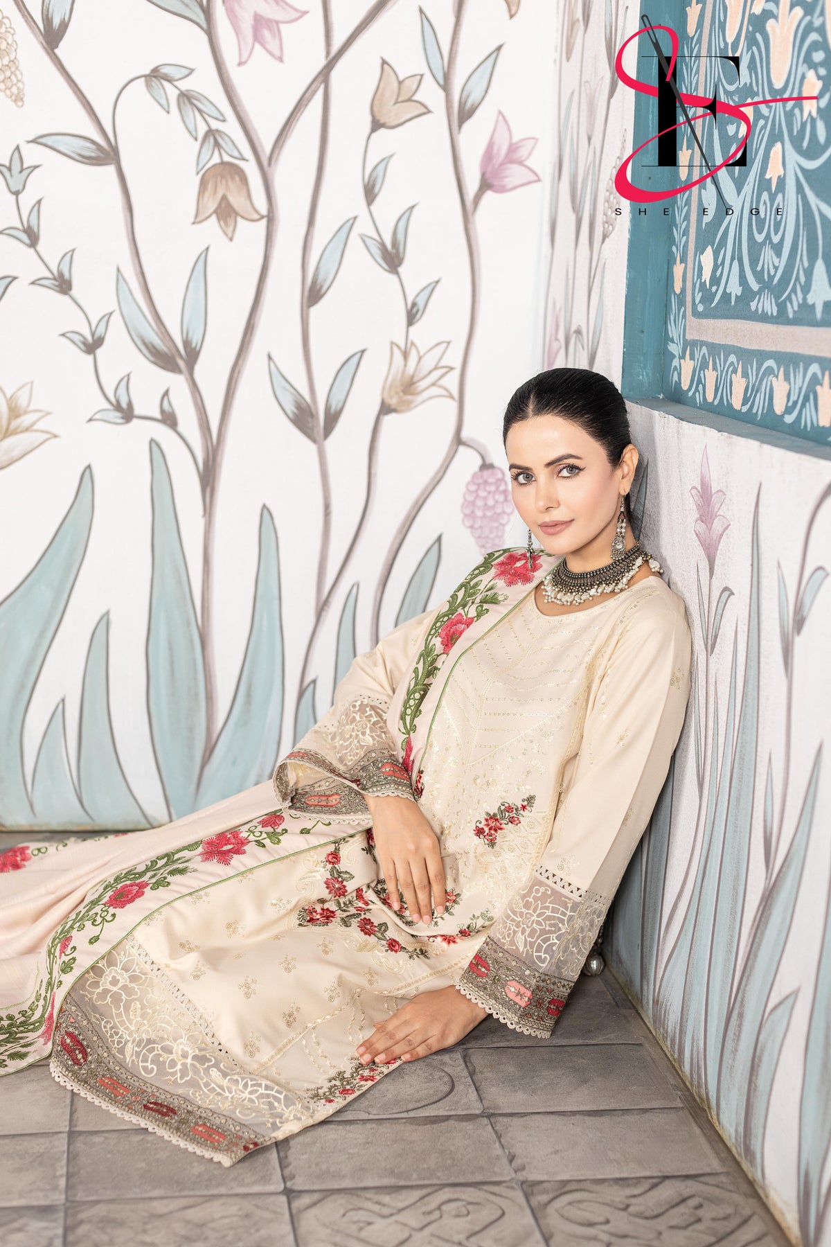 Three Piece Stitched Embroidered Suit - Winters 2025