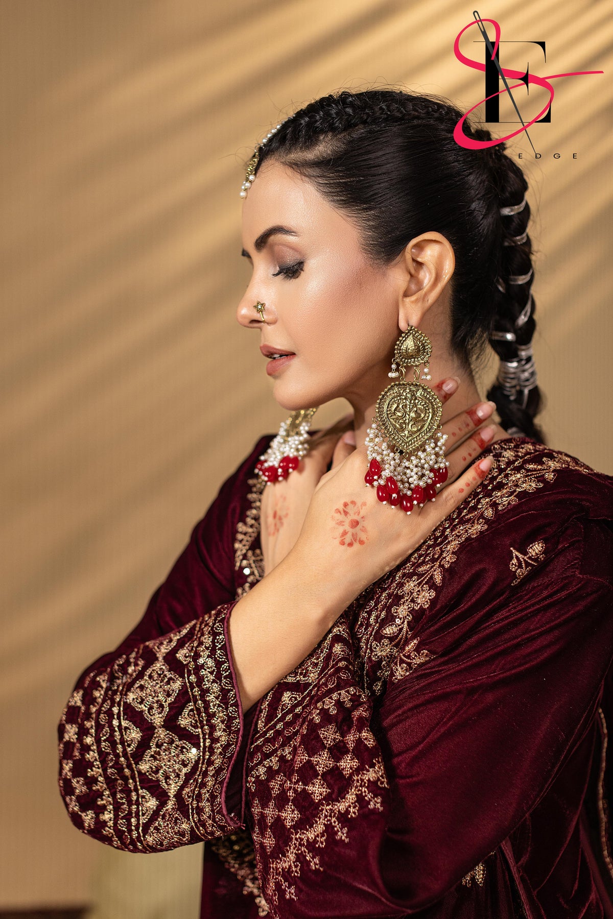 3PC Festive Micro Velvet Dress Embroidered - Winters 2025