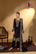 3PC Festive Micro Velvet Dress Embroidered - Winters 2025