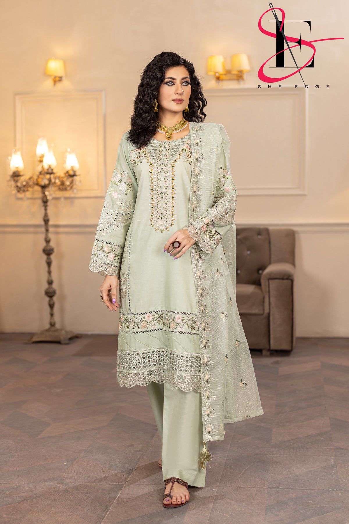 Three Piece Stitched Embroidered Suit - Summers 2025