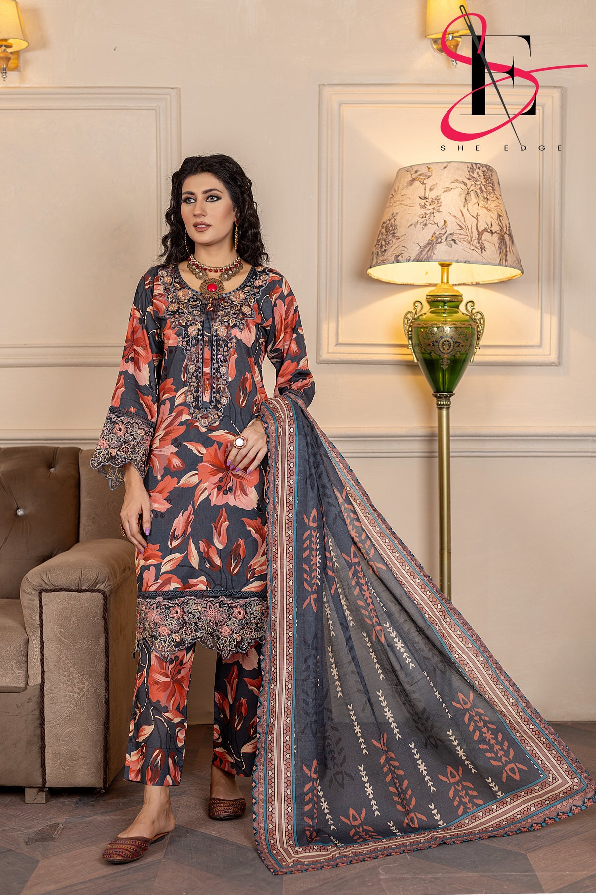 Three Piece Printed Stitched Embroidered Suit - Summers 2025