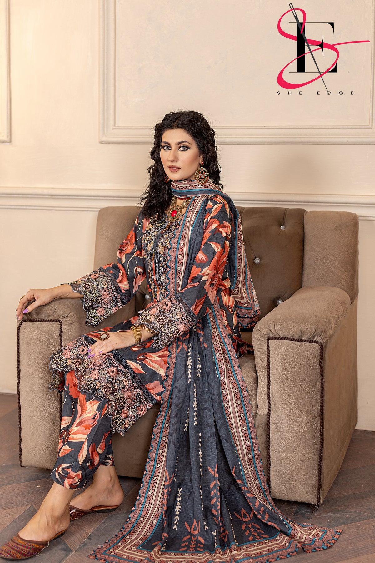Three Piece Printed Stitched Embroidered Suit - Summers 2025