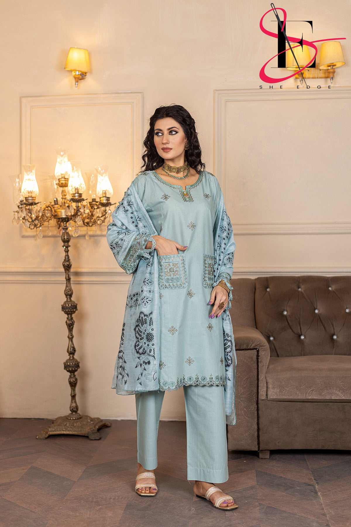Three Piece Stitched Embroidered Suit - Summers 2025