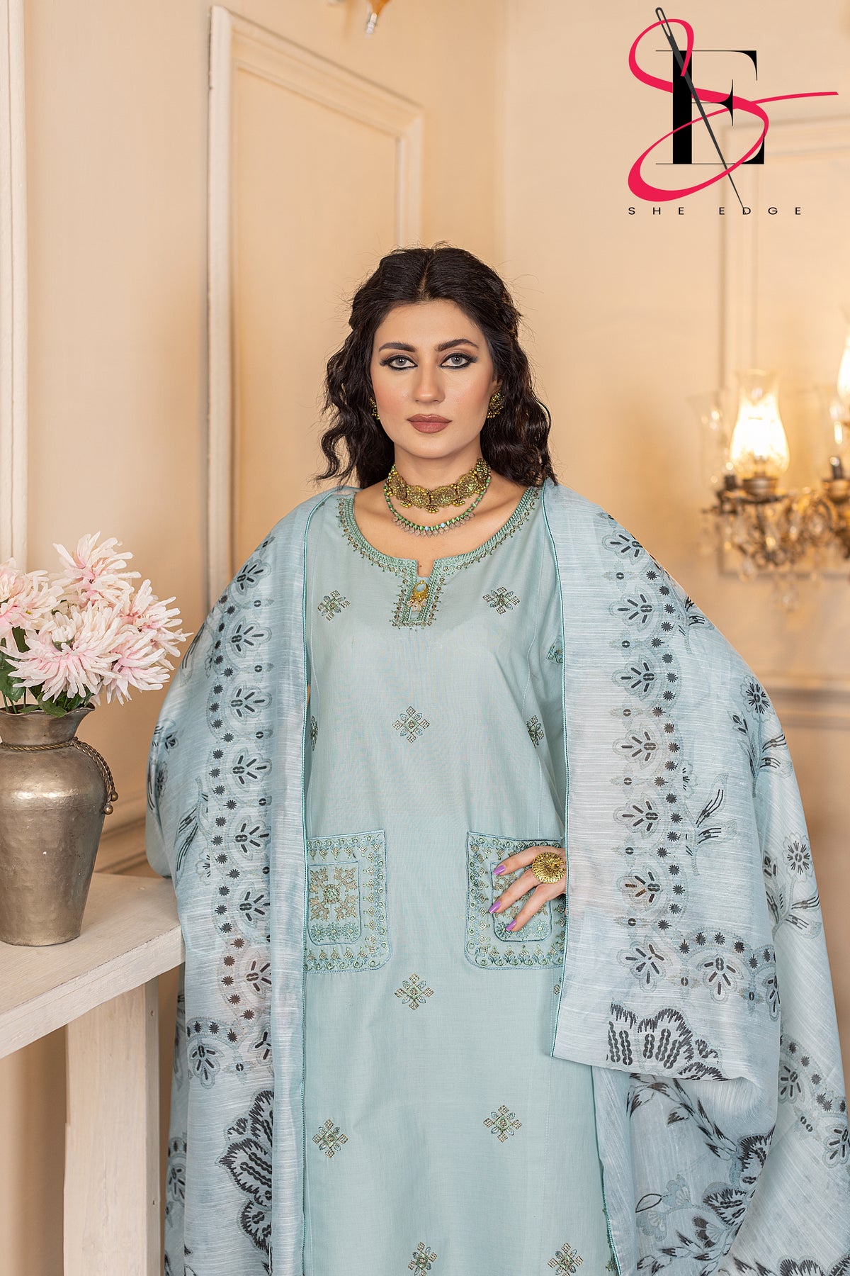 Three Piece Stitched Embroidered Suit - Summers 2025