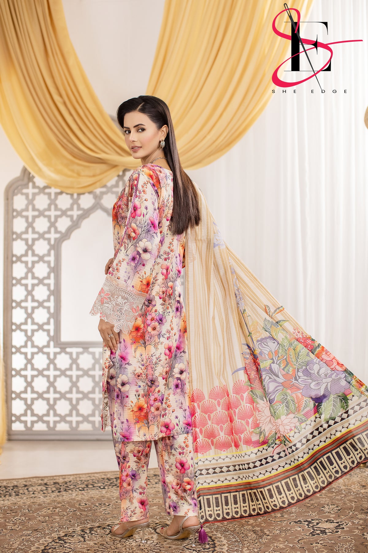 Three Piece Printed Stitched Embroidered Suit - Summers 2025