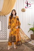 Three Piece Printed Stitched Embroidered Suit - Summers 2025