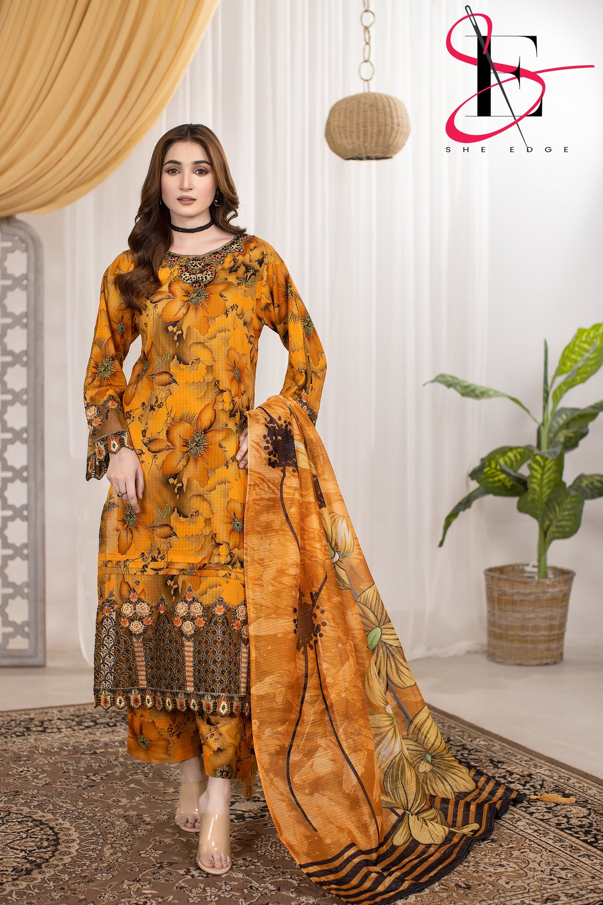 Three Piece Printed Stitched Embroidered Suit - Summers 2025
