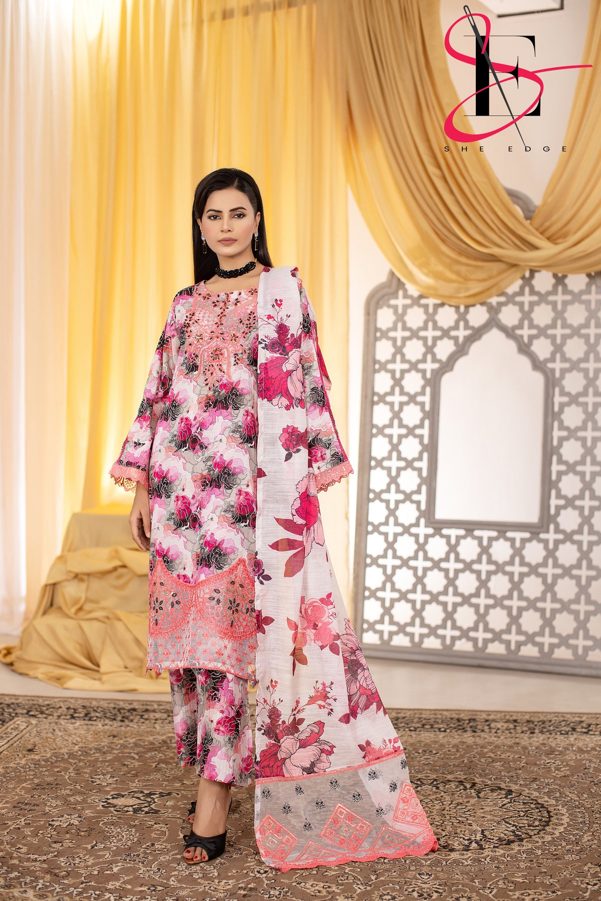 Three Piece Printed Stitched Embroidered Suit - Summers 2025