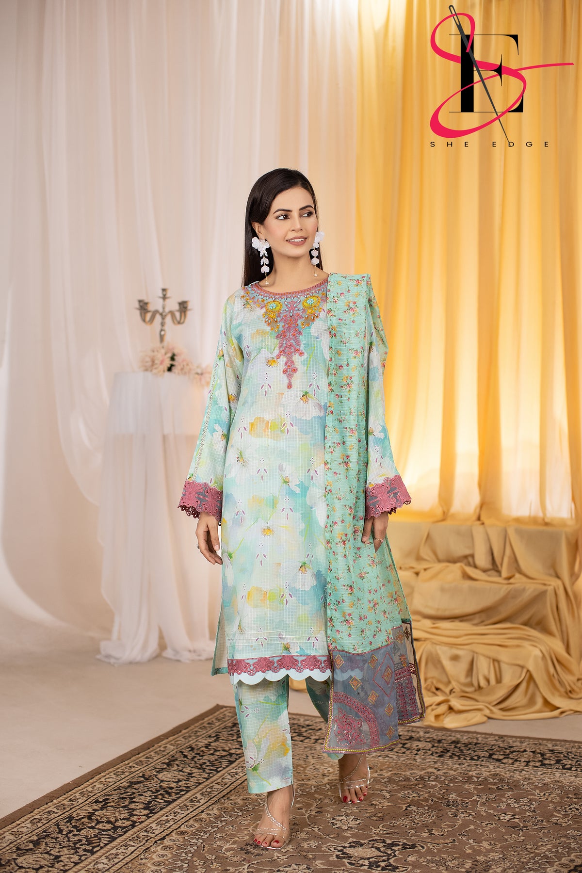 Three Piece Printed Stitched Embroidered Suit - Summers 2025