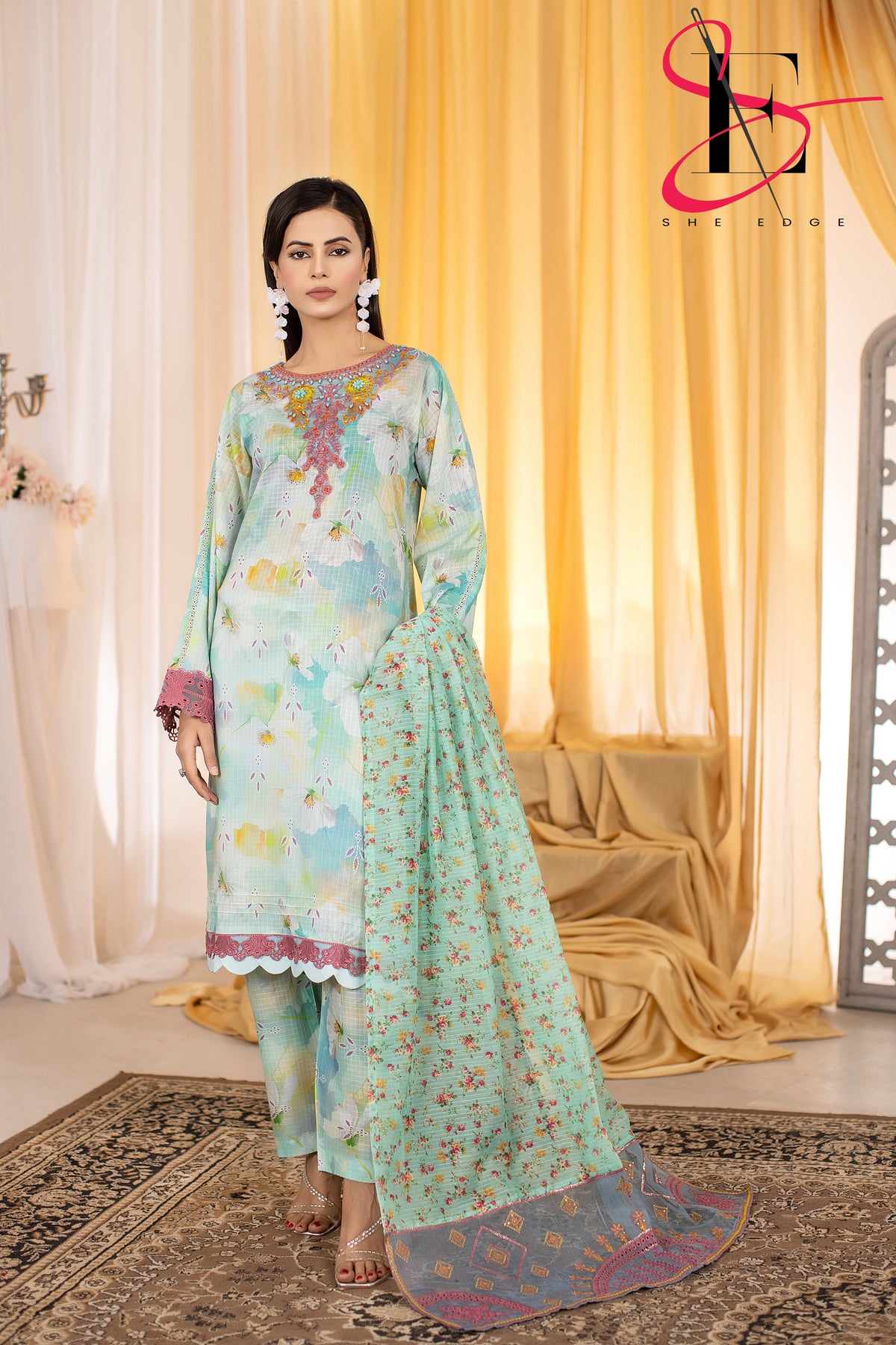 Three Piece Printed Stitched Embroidered Suit - Summers 2025