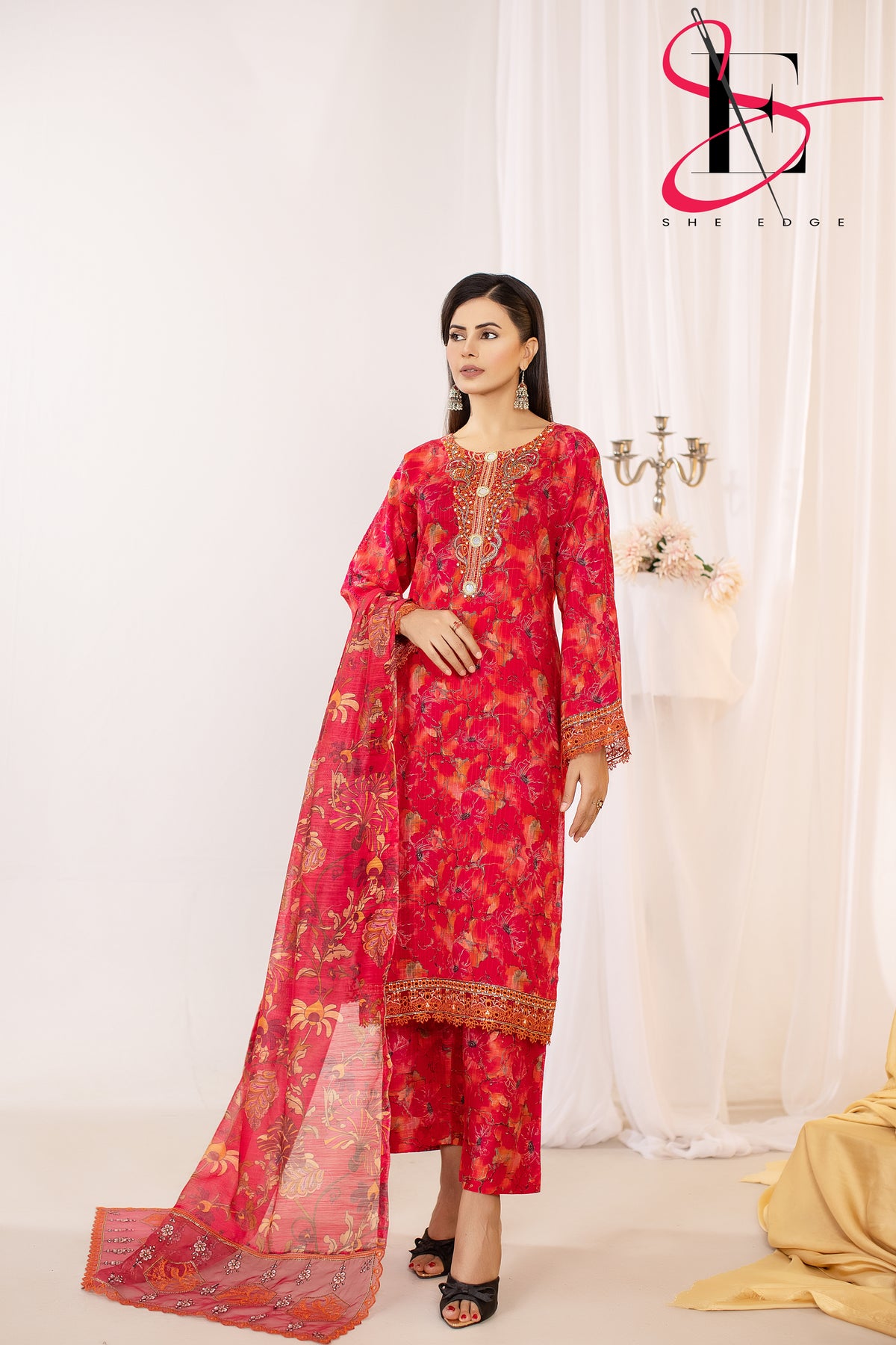 Three Piece Printed Stitched Embroidered Suit - Summers 2025